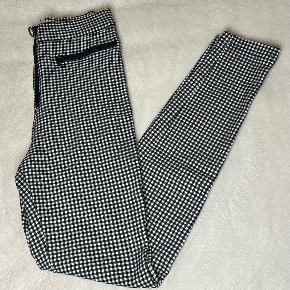 Urban Outfitters Black and White Zip Front Pant Size 0 - Picture 4 of 10